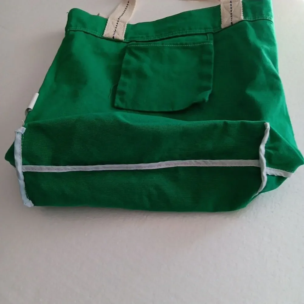 Polar Graphics Green Canvas Tote Vail Colorado Shopping Book Bag